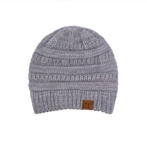 C.C Cable Knit Fleece-lined Beanie
